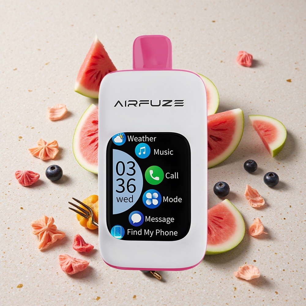 AirFuze Smart 30000 Puffs Jednorázová Vape Borůvka Vodní Meloun 5% Nikotinu Typ-C Nabíjení