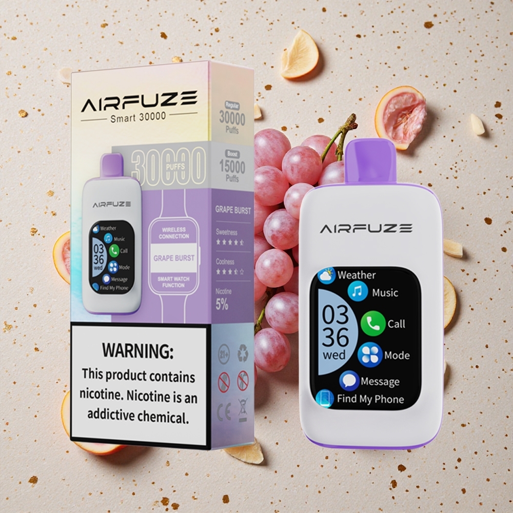 AirFuze Smart 30000 Puffs Jednorázová Vape Hroznový Výbuch 900mAh Typ-C