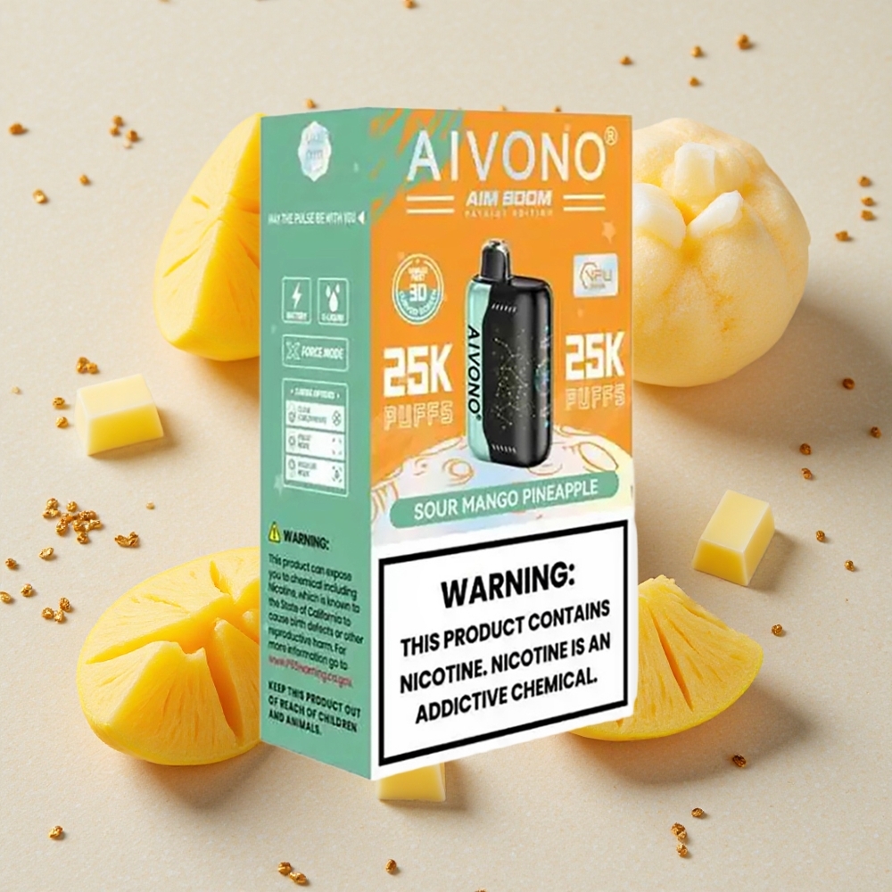 Aivono Aim Boom 25000 Puffs Kyselé Mango Ananas 28ml 650mAh