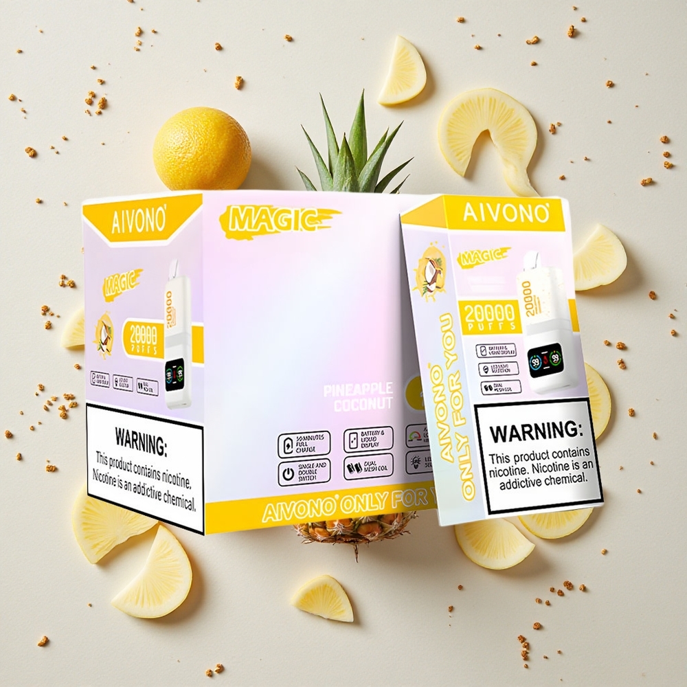 Aivono Aim Magic 20000 Puffs Ananas kokos 0%/2%/3%/5% Nikotinu Typ-C Dobíjení