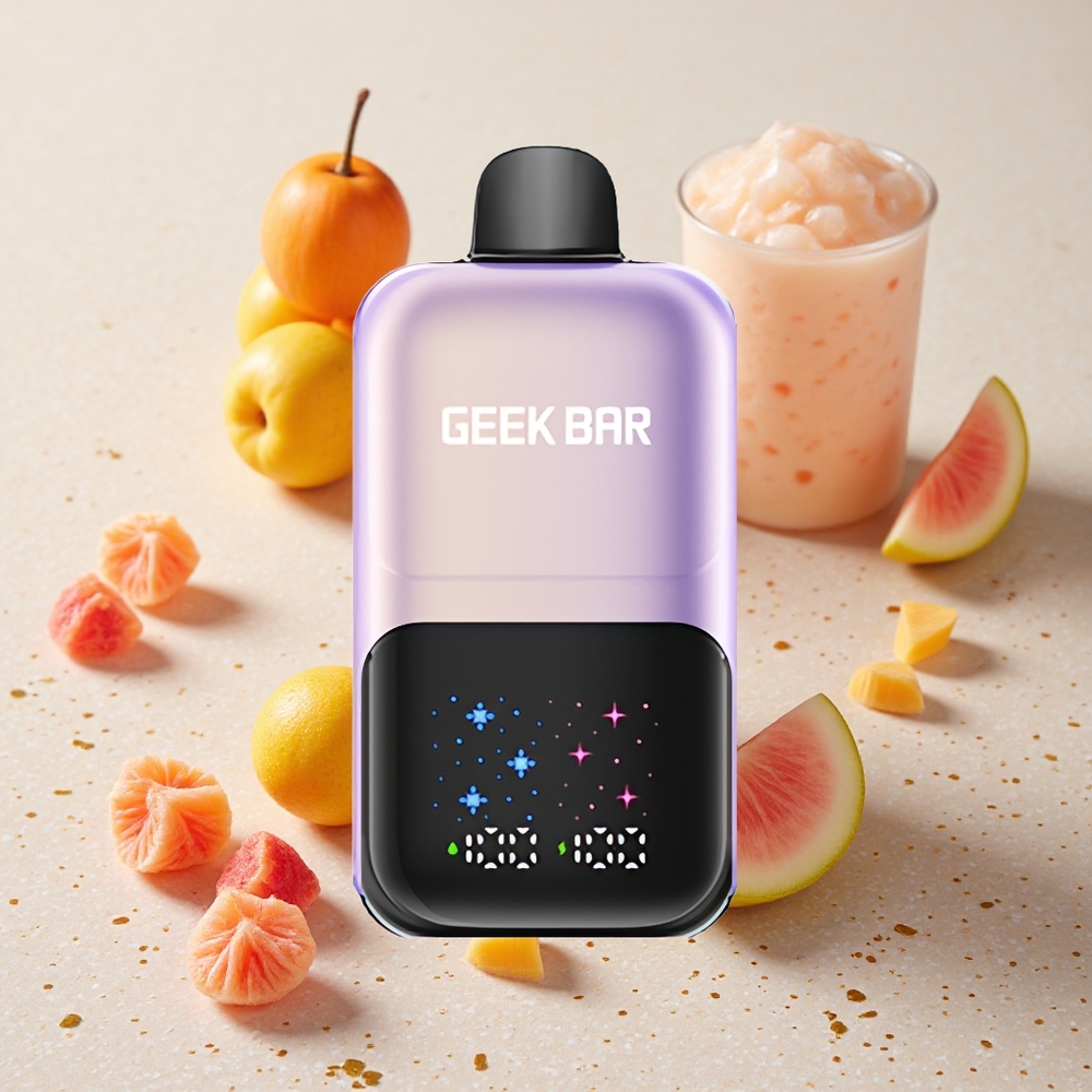 GEEK BAR 2GO 50000 Puffs Broskvové Mango Vodní Meloun Led 20ml Interaktivní Velká Obrazovka