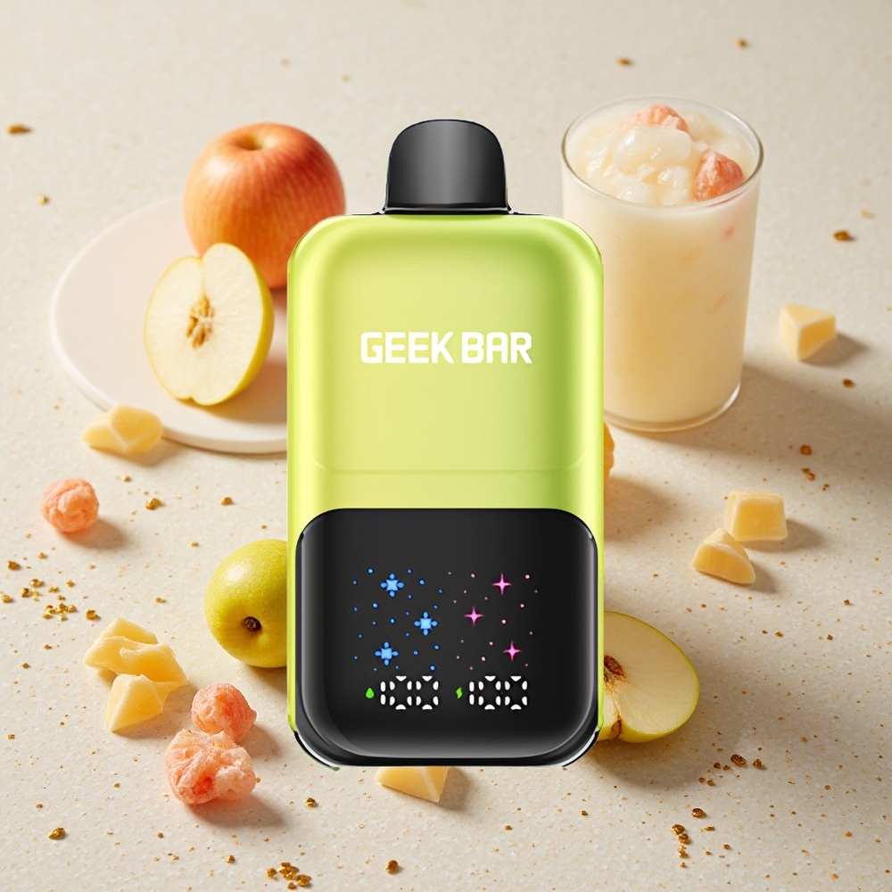 GEEK BAR 2GO 50000 Puffs Kyselé Jablko Led Dvě Nádoby 20ml Interaktivní Velká Obrazovka
