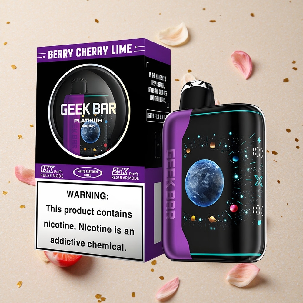 GEEK BAR Platinum Edition 25000 Puffs Bobule Třešeň Limetka 20mL Kapalina 2% Nikotinu