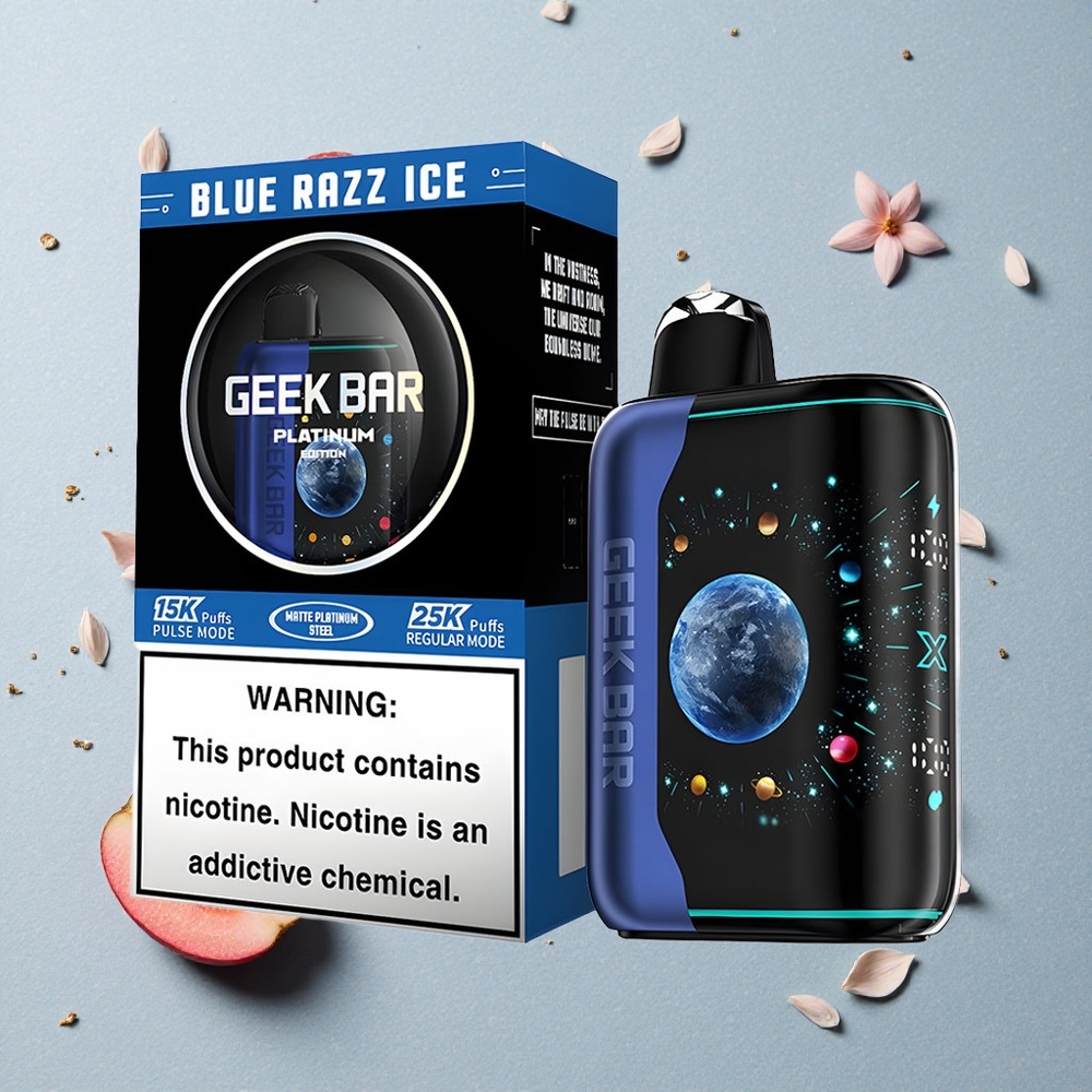 GEEK BAR Platinum Edition 25000 Puffs Modrá Malina Led 20mL
