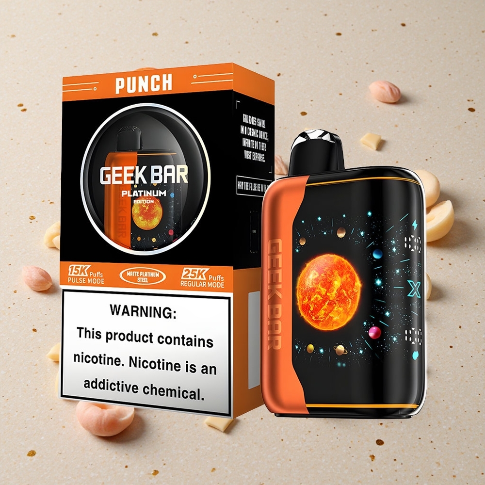 GEEK BAR Platinum Edition 25000 Punch 20mL e-liquid 2% Nikotinu Dual Mesh Coil