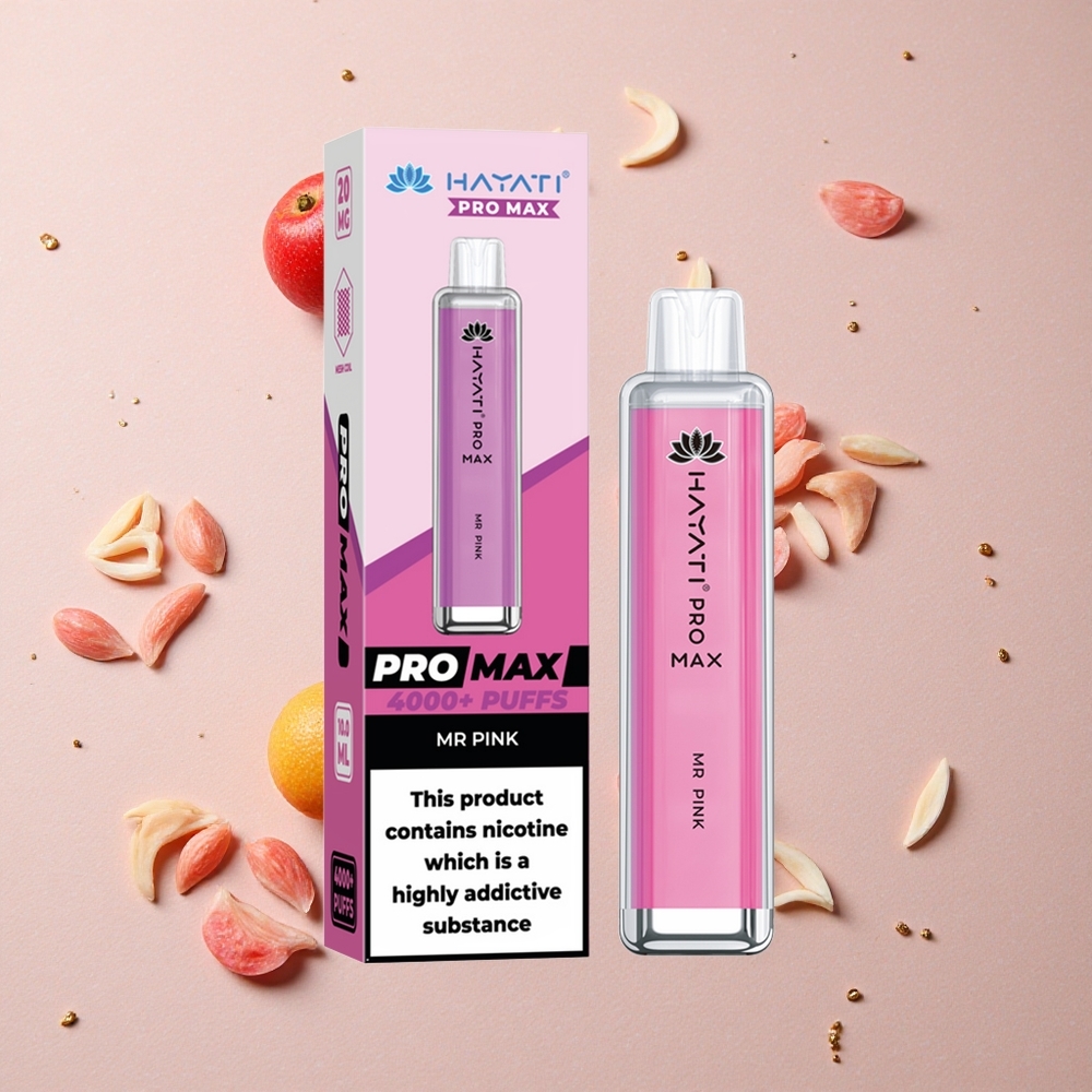 Hayati Pro Max 4000 Pánů Růžový 2% 5% Nikotinu 1400mAh Baterie