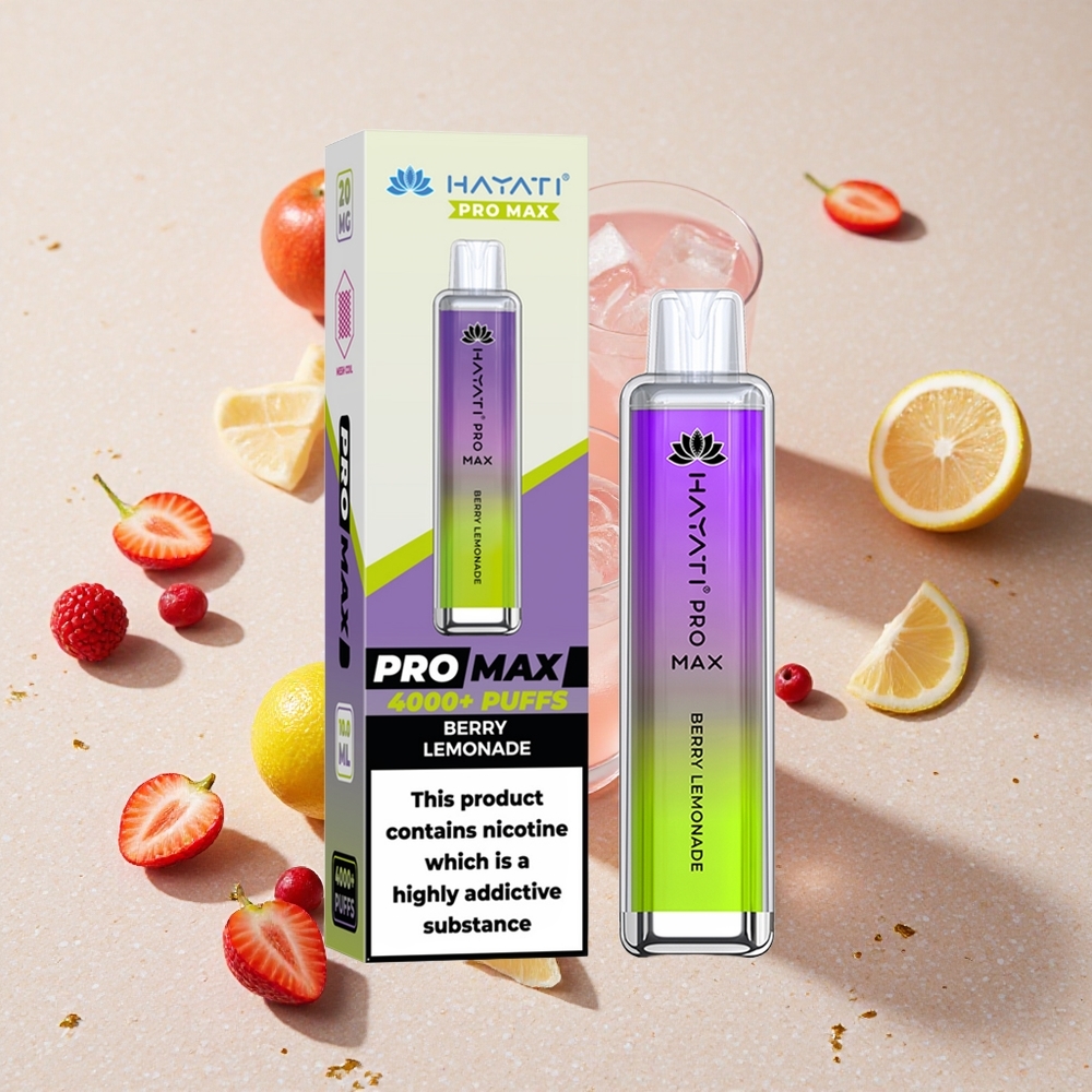 Hayati Pro Max 4000 Puffs Jednorázová Vape Borůvka Limonáda 2% 5% Nikotinu 1400mAh Baterie