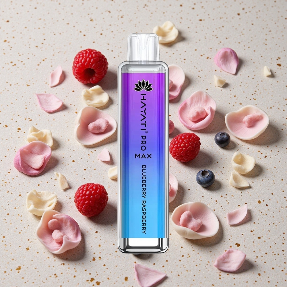 Hayati Pro Max 4000 Puffs Jednorázová Vape Borůvka Malina 2% 5% Nikotinu 1400mAh Baterie
