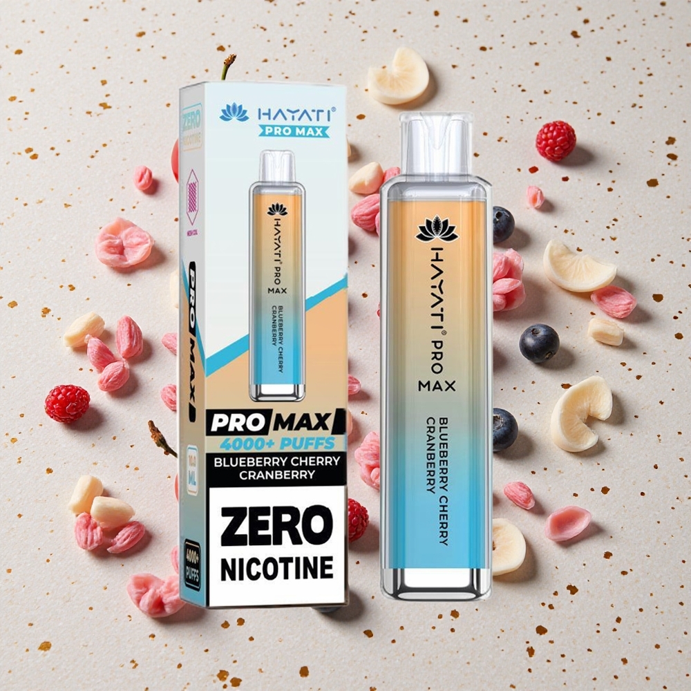 Hayati Pro Max 4000 Puffs Jednorázová Vape Borůvka Višeň Brusinka 1400mAh Baterie 2% 5% Síla Nikotinu