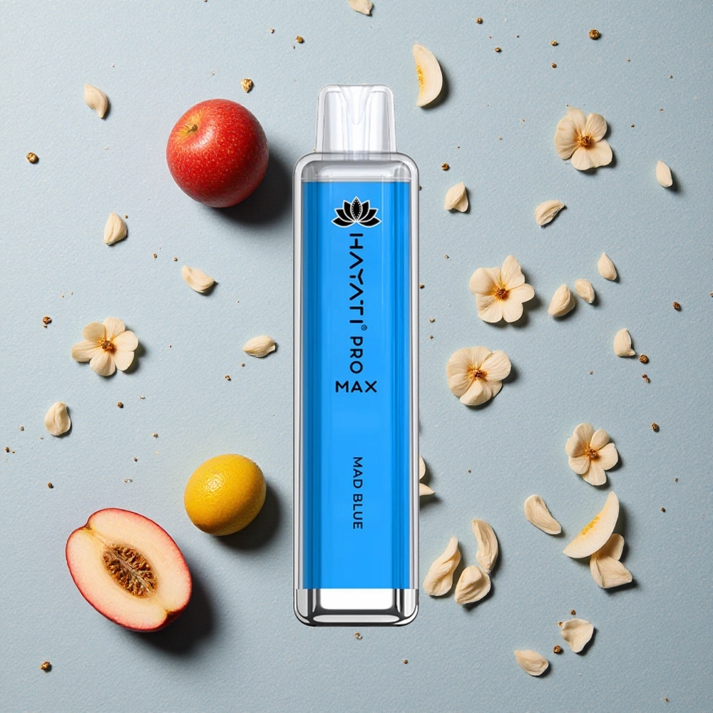 Hayati Pro Max 4000 Puffs Jednorázová Vape Šílená Modrá 2% 5% Nikotinu 1400mAh Baterie