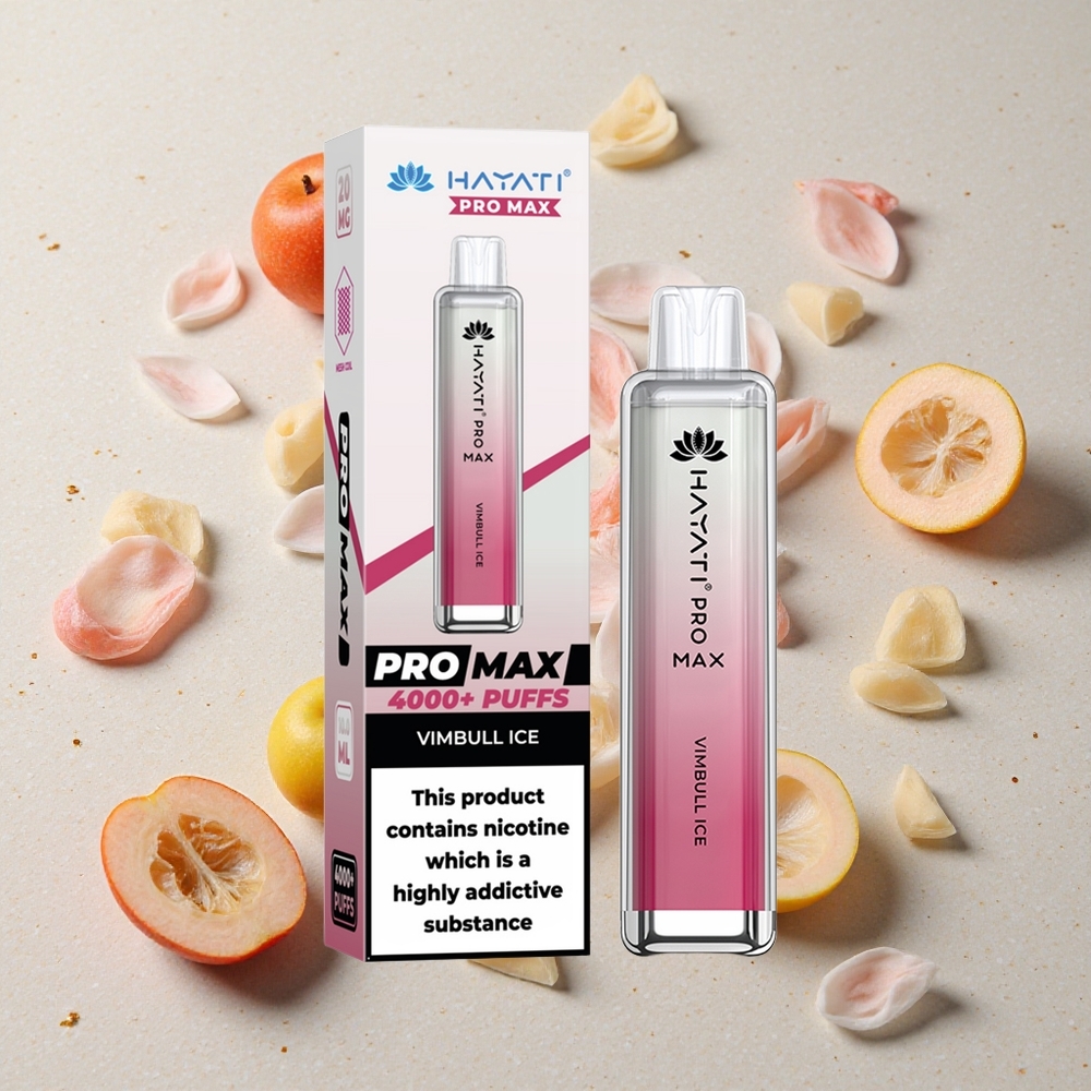 Hayati Pro Max 4000 Puffs Nabíjecí Baterie LED Světlo Vimbull Led
