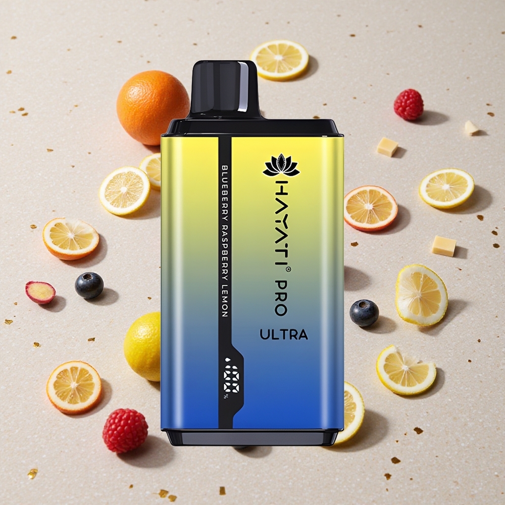 Hayati Pro Ultra 15000 Puffs Borůvka Malina Citrón 2 12ml 2% Nikotinu