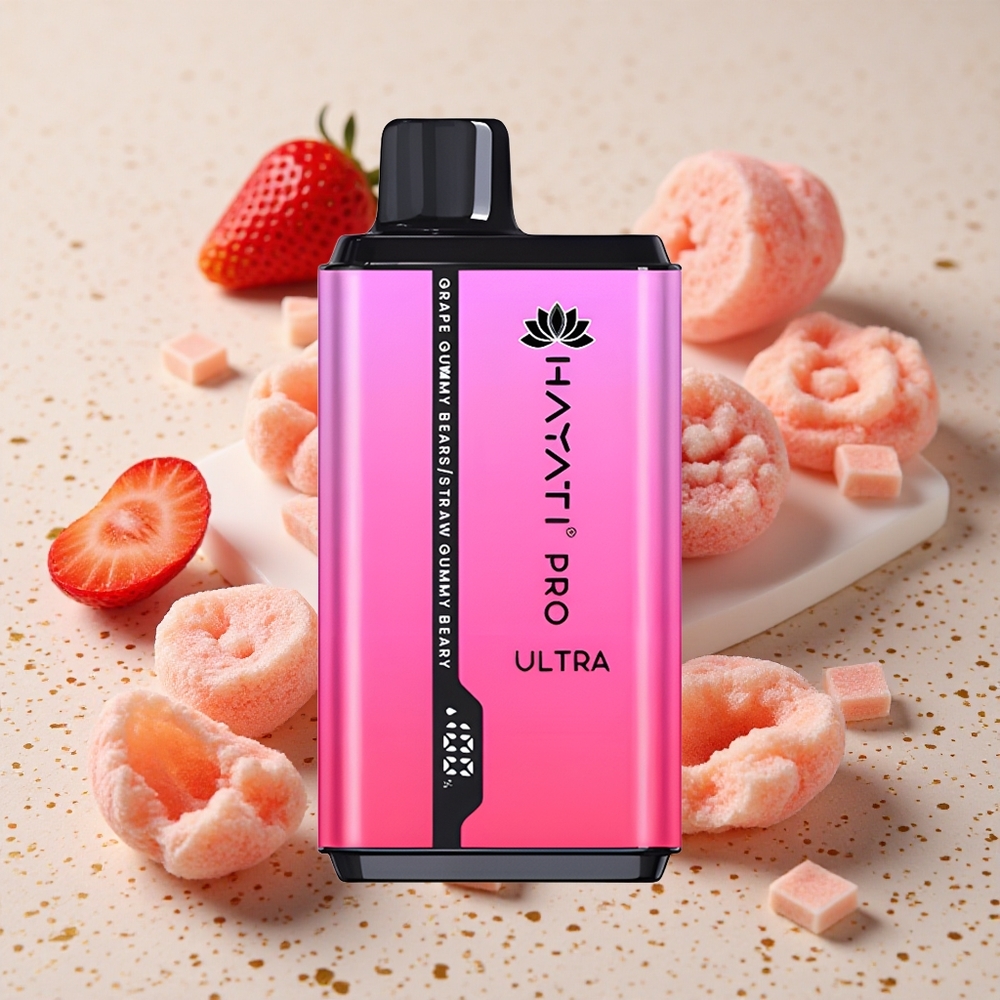 Hayati Pro Ultra 15000 Puffs Grape Gumový Medvídek 850mAh 2 12ml