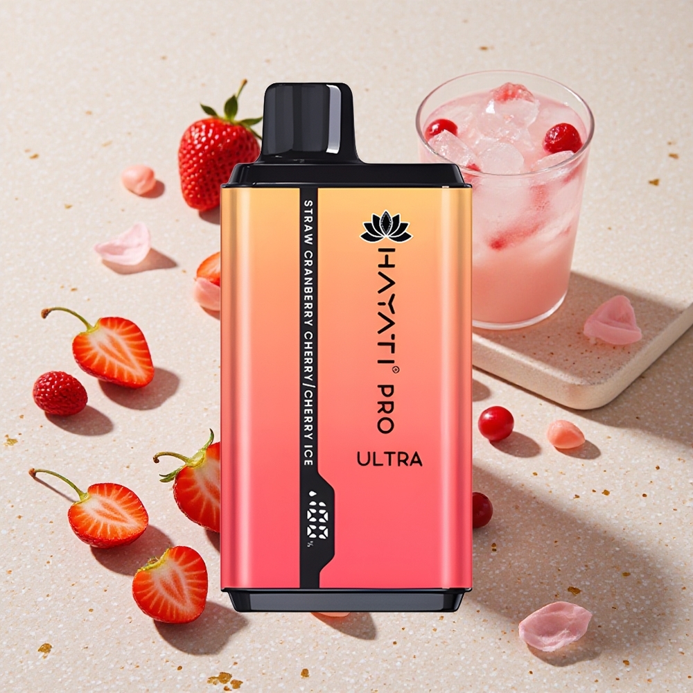 Hayati Pro Ultra 15000 Puffs Jahoda Brusinka Třešňový-Ledová Třešeň 850mAh 24ml