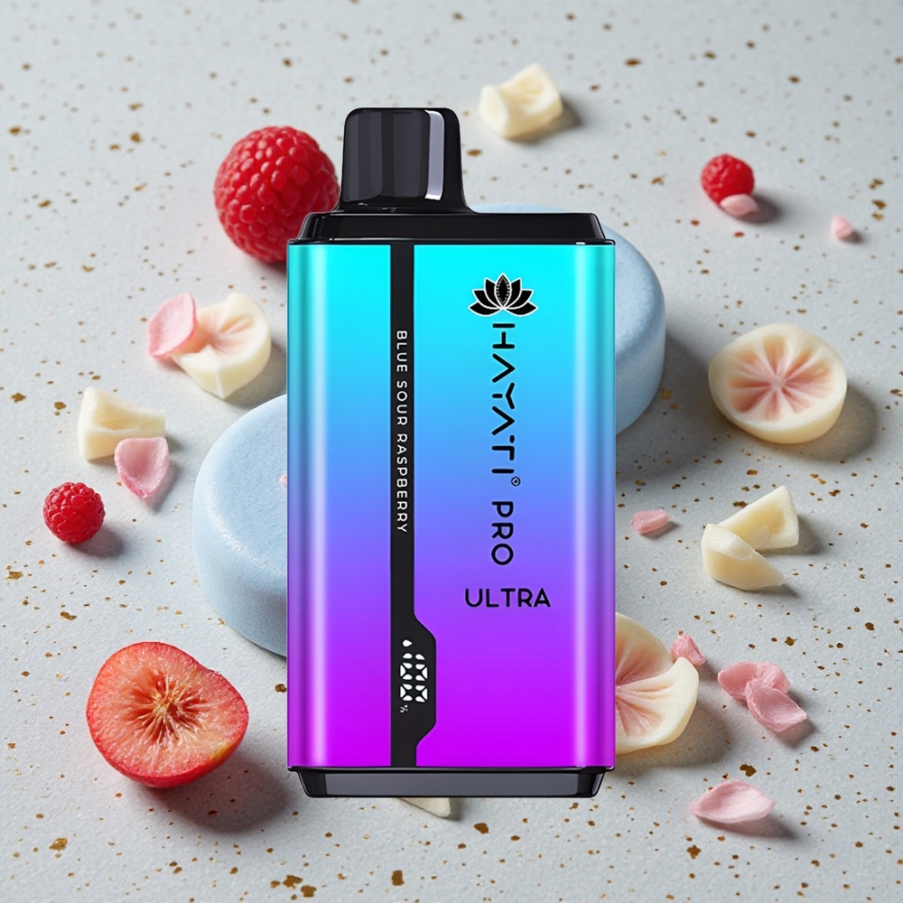 Hayati Pro Ultra 15000 Puffs Modrá Kyselá Malina 850mAh 2 12ml