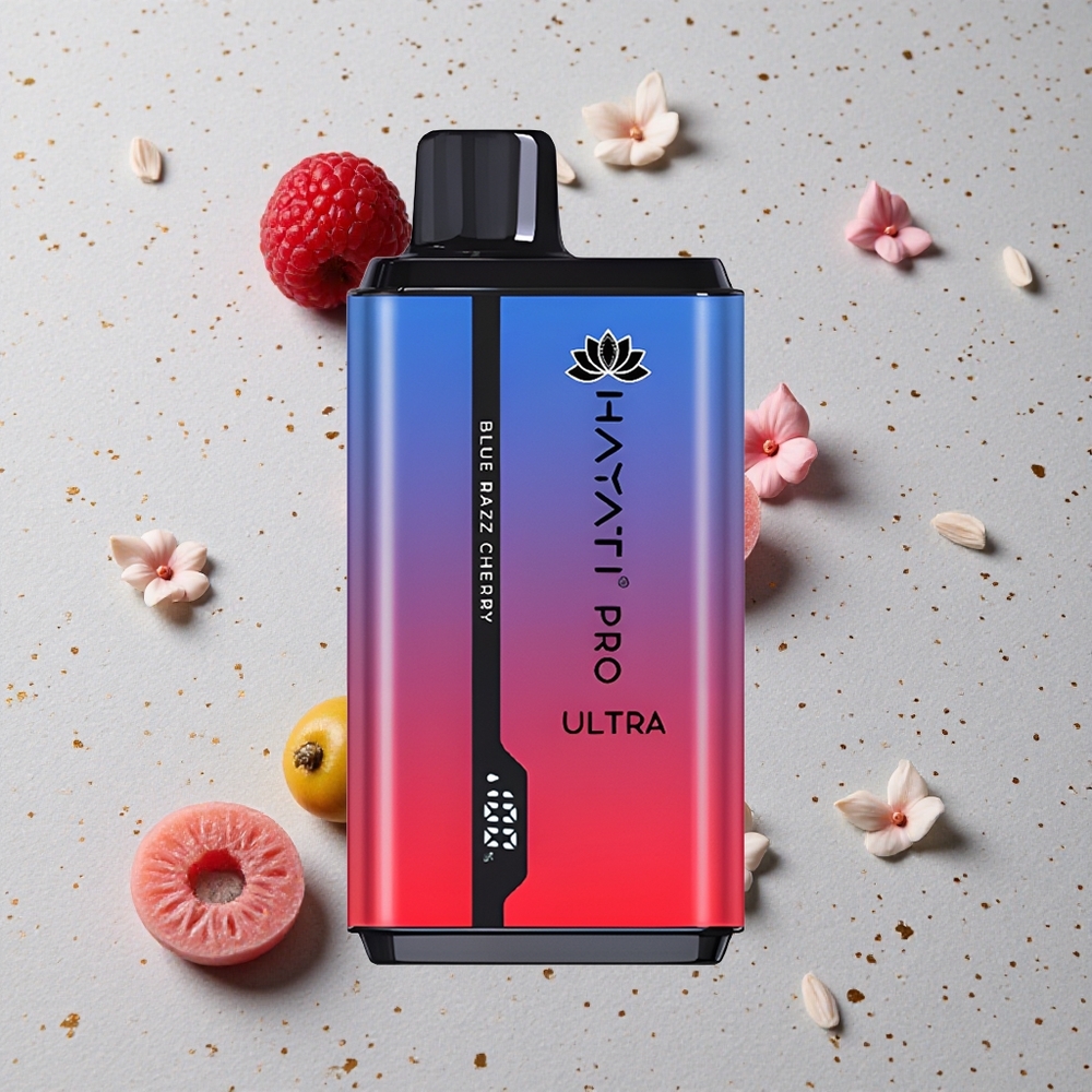 Hayati Pro Ultra 15000 Puffs Modrá Malina Třešeň 2 12ml 2% Nikotinu