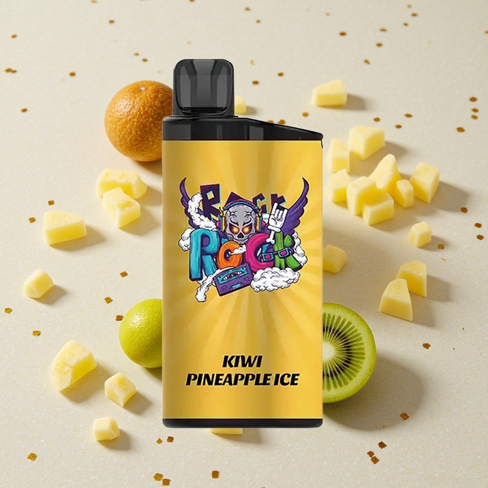 IGET Bar 3500 Puffs Ananas Kiwi Led Jednorázová Vape 1400 mAh 1.2 Ohm Mesh Coil