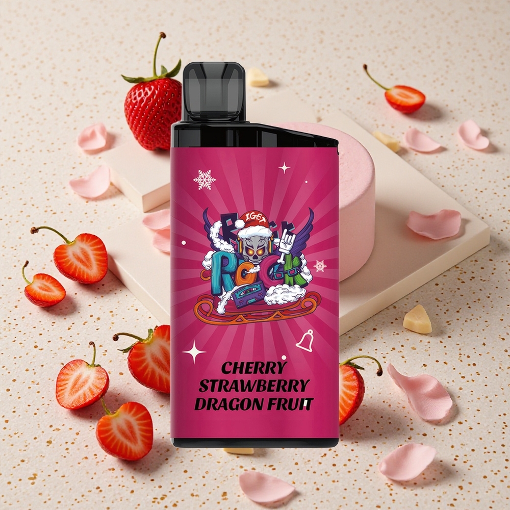 IGET Bar 3500 Puffs Cherry Jahoda Dračí Ovoce 1.2 Ohm Mřížková Cívka 1400 mAh