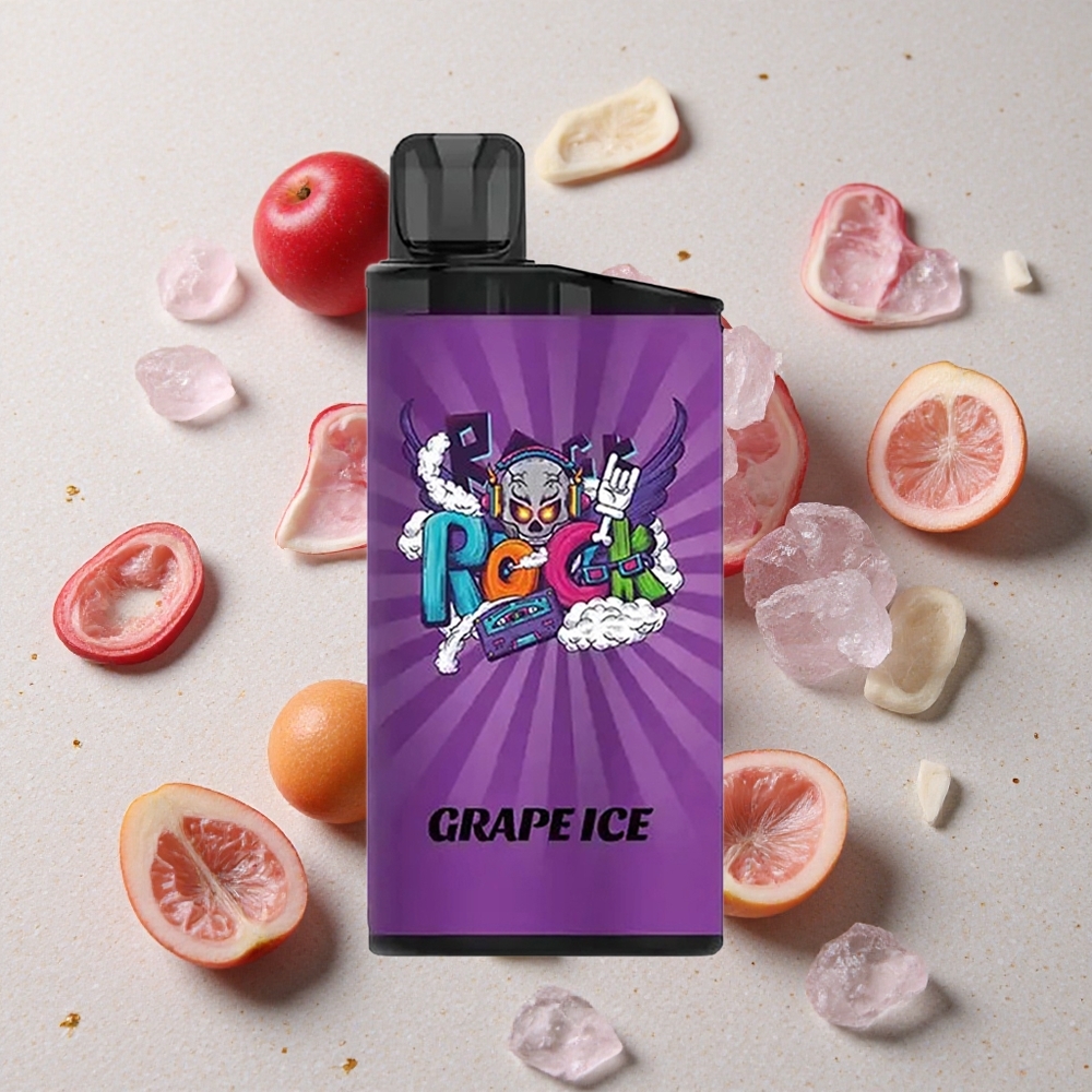 IGET Bar 3500 Puffs Dispozabilní Vape Ledová Hrozen s 1,2 Ohm Mesh Cívkou a 1400 mAh Baterií