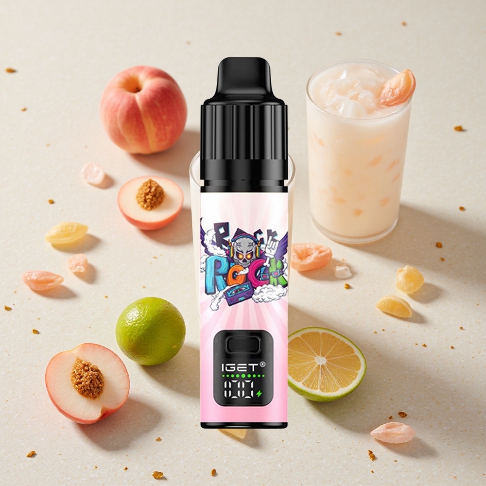 IGET BAR PLUS S3 POD 10000 Puffs Jednorázová Vape Broskvová Liči Limetková Ledová 18 ml E-liquid 5% Nikotinu