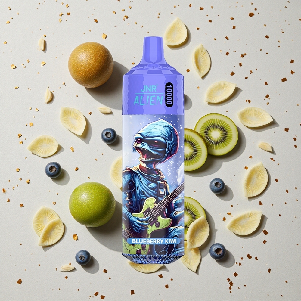 JNR Alien 10000 Puffs Borůvka Kiwi 850mAh 20ml