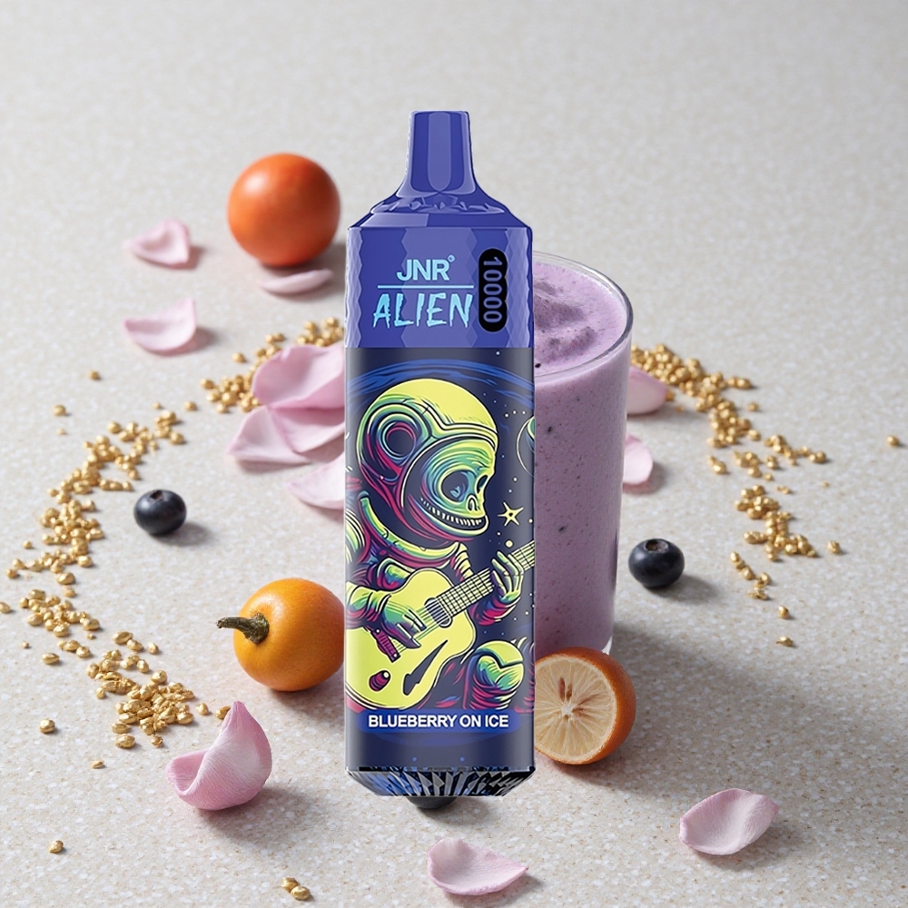 JNR Alien 10000 Puffs Borůvka Na Ledě 850mAh RGB LED