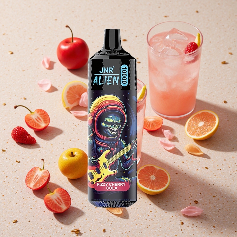 JNR Alien 10000 Puffs Fizzy Cherry Cola 850mAh Kapacita Baterie 20ml Tekutina