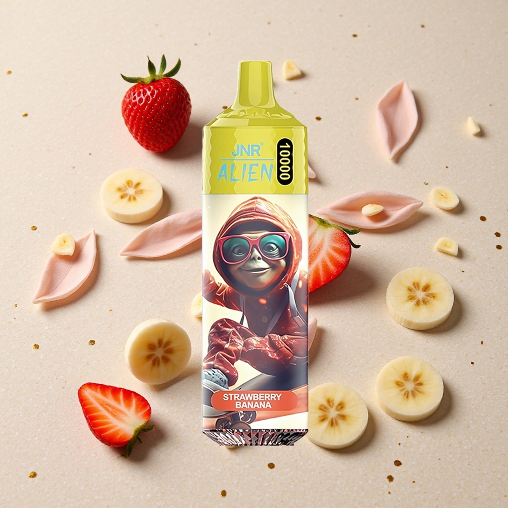 JNR Alien 10000 Puffs Jahoda Banán 850mAh 20ml