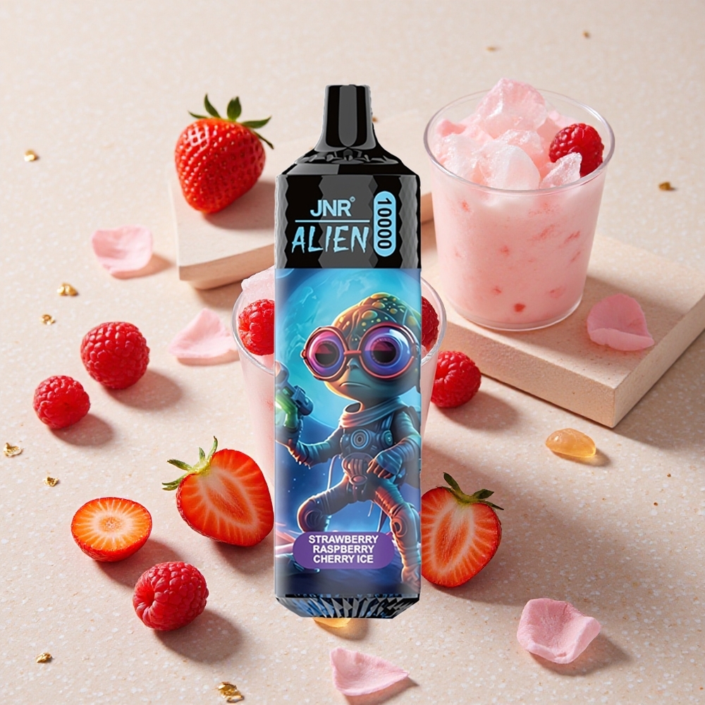 JNR Alien 10000 Puffs Jahoda Malina Třešeň Led 850mAh Typ-C