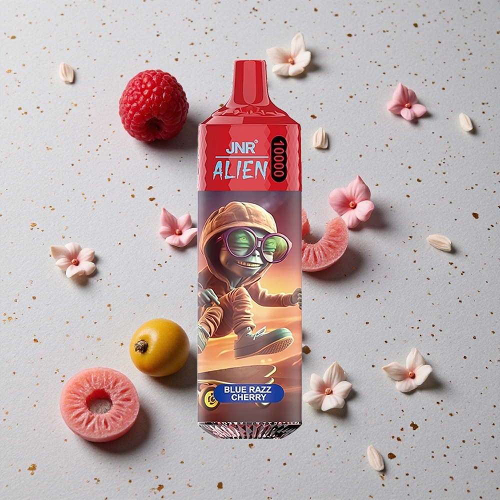 JNR Alien 10000 Puffs Modrá Malina Třešeň 850mAh 1.2 Ohm Mesh