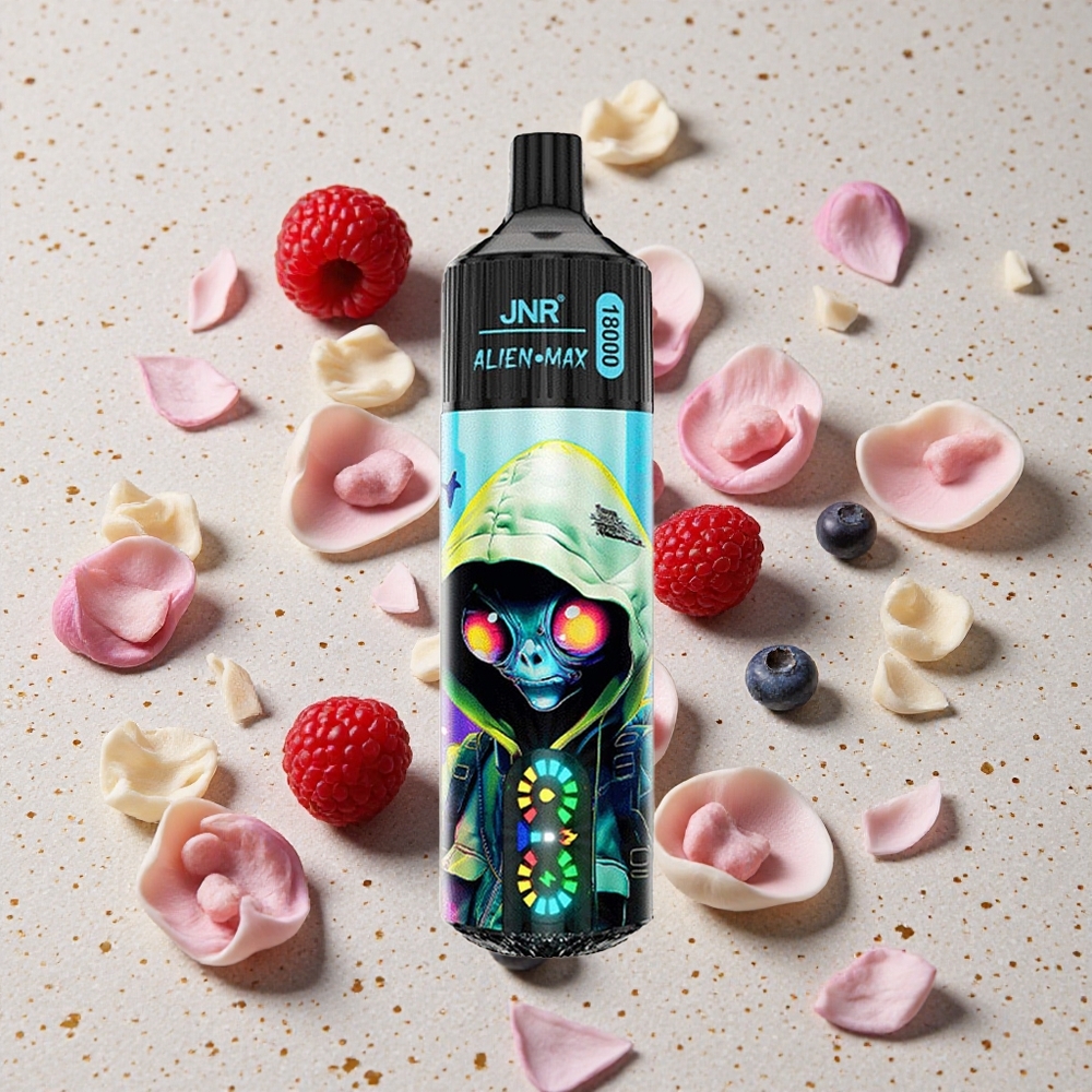JNR Alien Max 18000 Puffs Borůvka Malina Dvojité Síťové Cívky & Dvojité Jádro 28ml