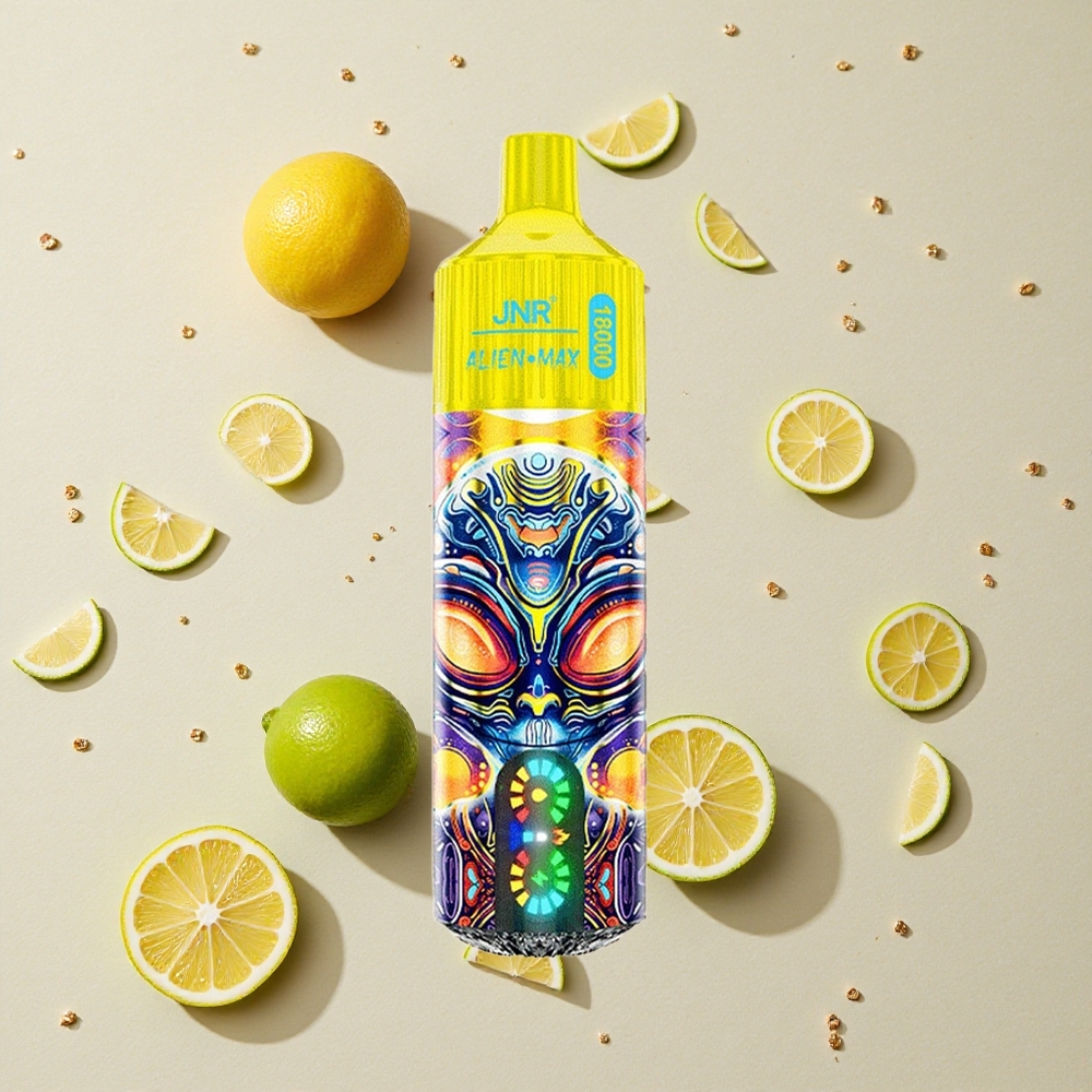 JNR Alien Max 18000 Puffs Citrón & Limetka Dvojitá síťová cívka a dvojité jádro 28ml E-liquid