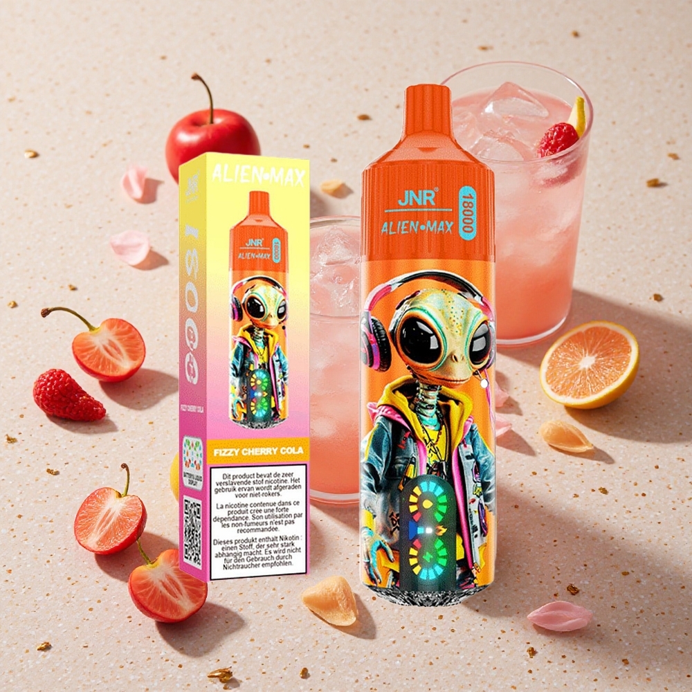 JNR Alien Max 18000 Puffs Šumivá Třešňová Kola 28ml e-liquid a 850mAh baterie