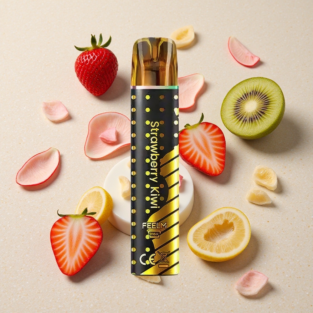JNR Black&Golden 600+200 Puffs Jahoda Kiwi 550mAh 2ml bez nabíjení
