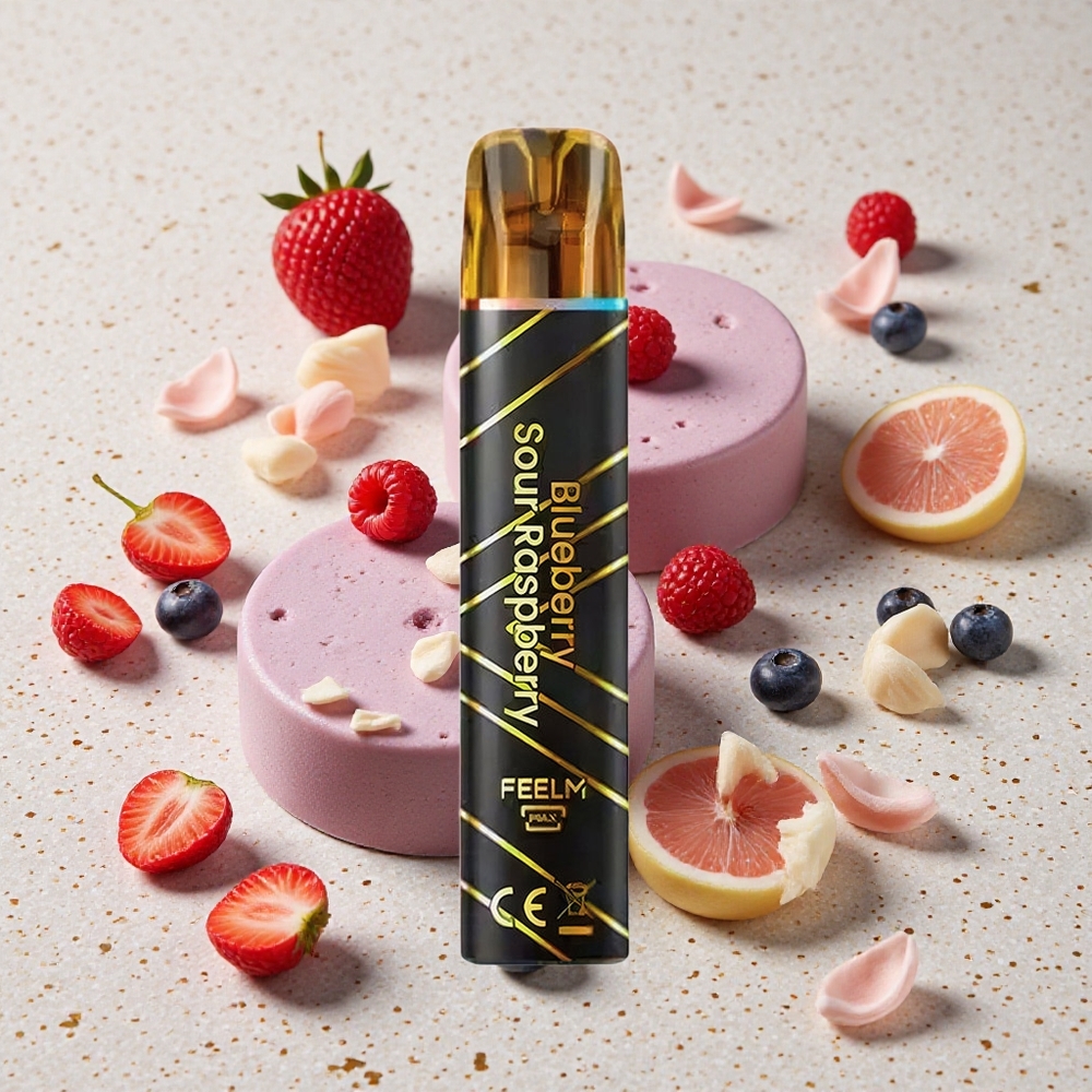 JNR Black&Golden 600+200 Puffs Jednorázová Vape Borůvka Kyselá Malina 550mAh Kapacita Baterie 2ml Kapacita Náplně