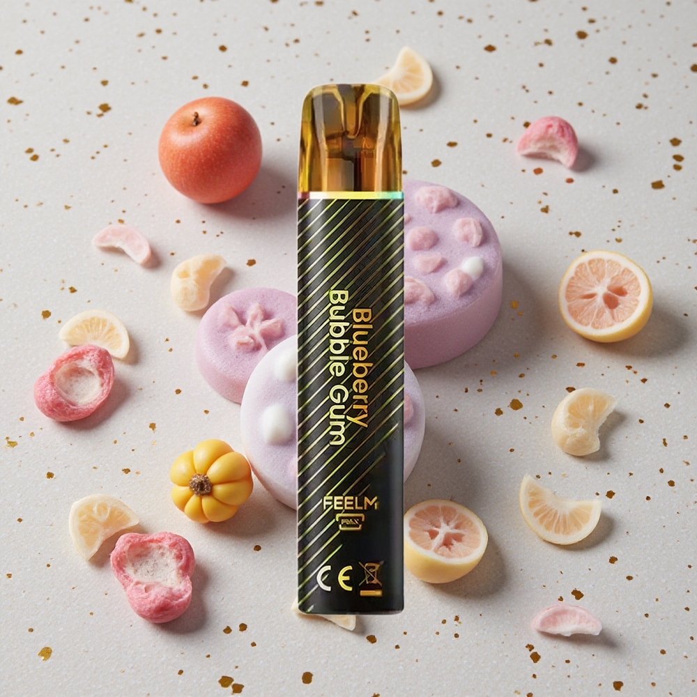 JNR Black&Golden 600+200 Puffs Jednorázová Vape Borůvková Bubnová Guma 550mAh 2ml