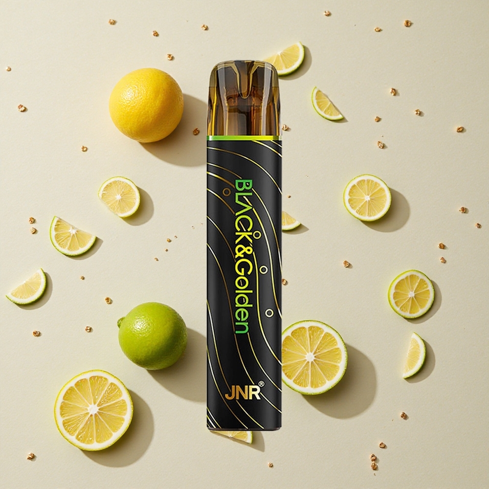 JNR Black&Golden 600+200 Puffs Jednorázová Vape Citrón & Limetka 550mAh 2ml