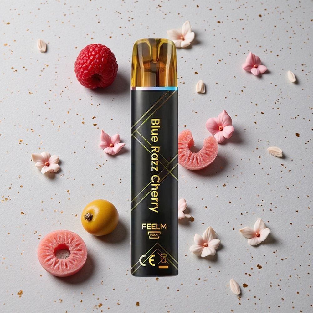 JNR Black&Golden 600+200 Puffs Jednorázová Vape Modrá Malina Třešeň 550mAh 2ml