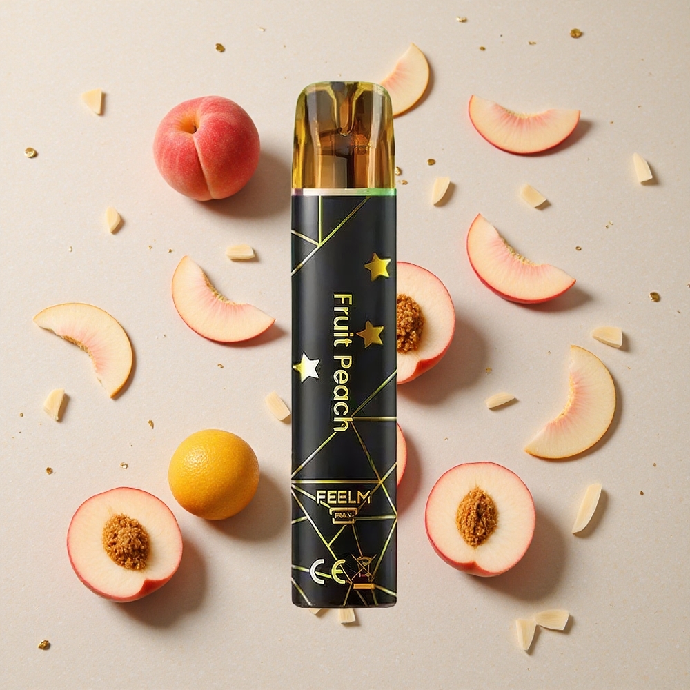 JNR Black&Golden 600+200 Puffs Jednorázová Vape Ovocná Broskev 550mAh Bez nabíjení