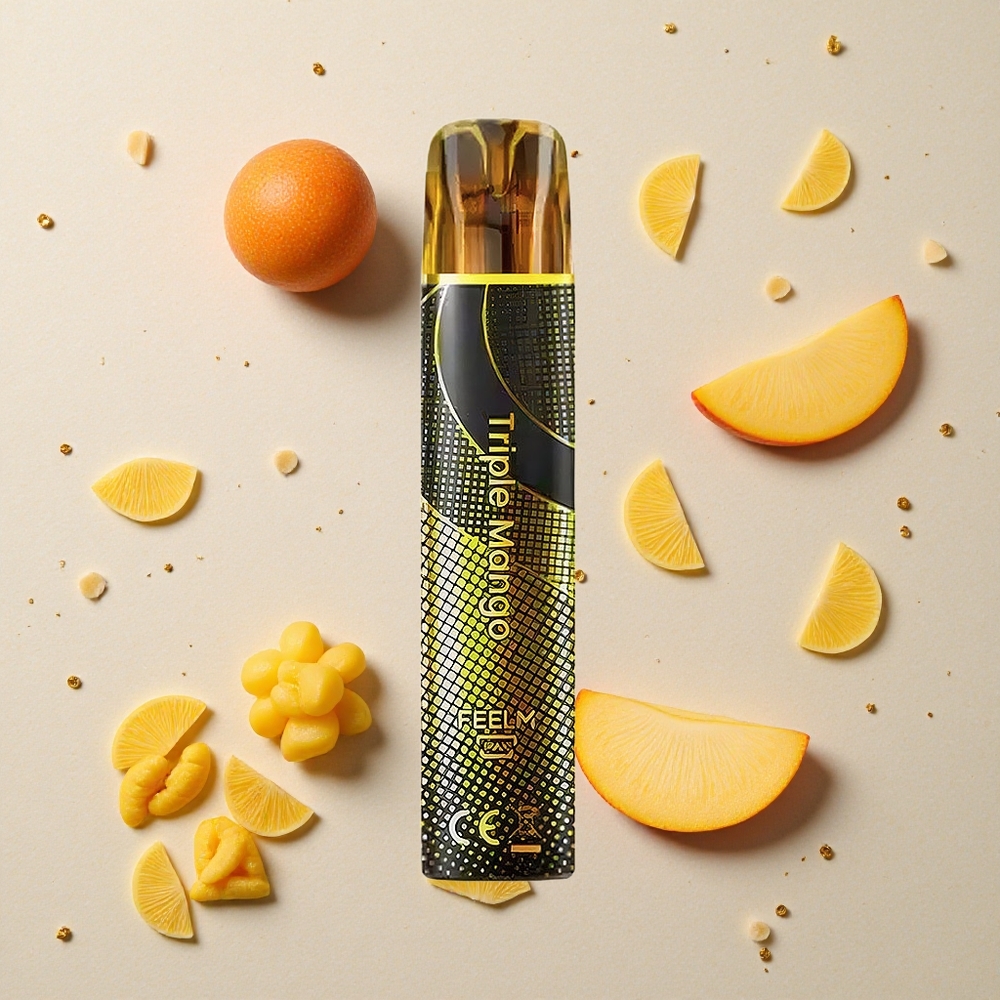JNR Black&Golden 600+200 Puffs Jednorázová Vape Trojité mango 550mAh Bez nabíjení