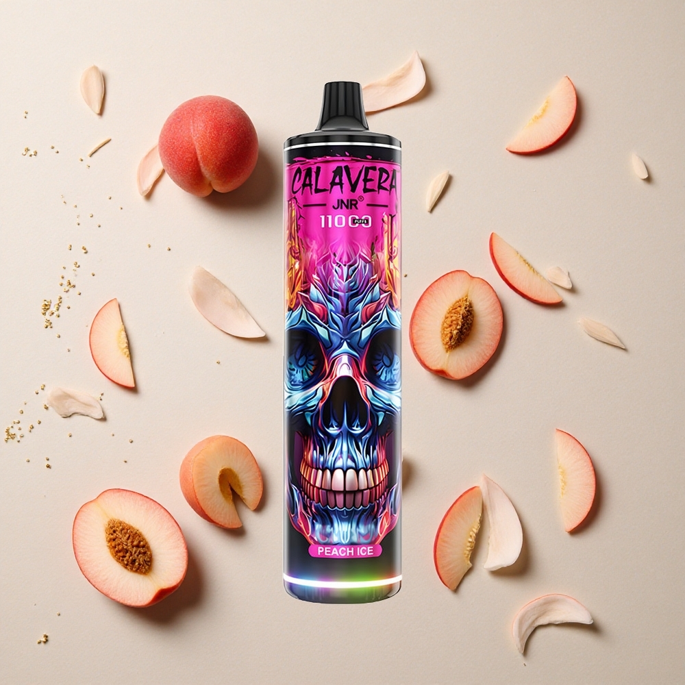 JNR Calavera 11000 Puffs Broskvový Led Typ-C nabíjecí port 850 mAh Baterie 21ml Náplň