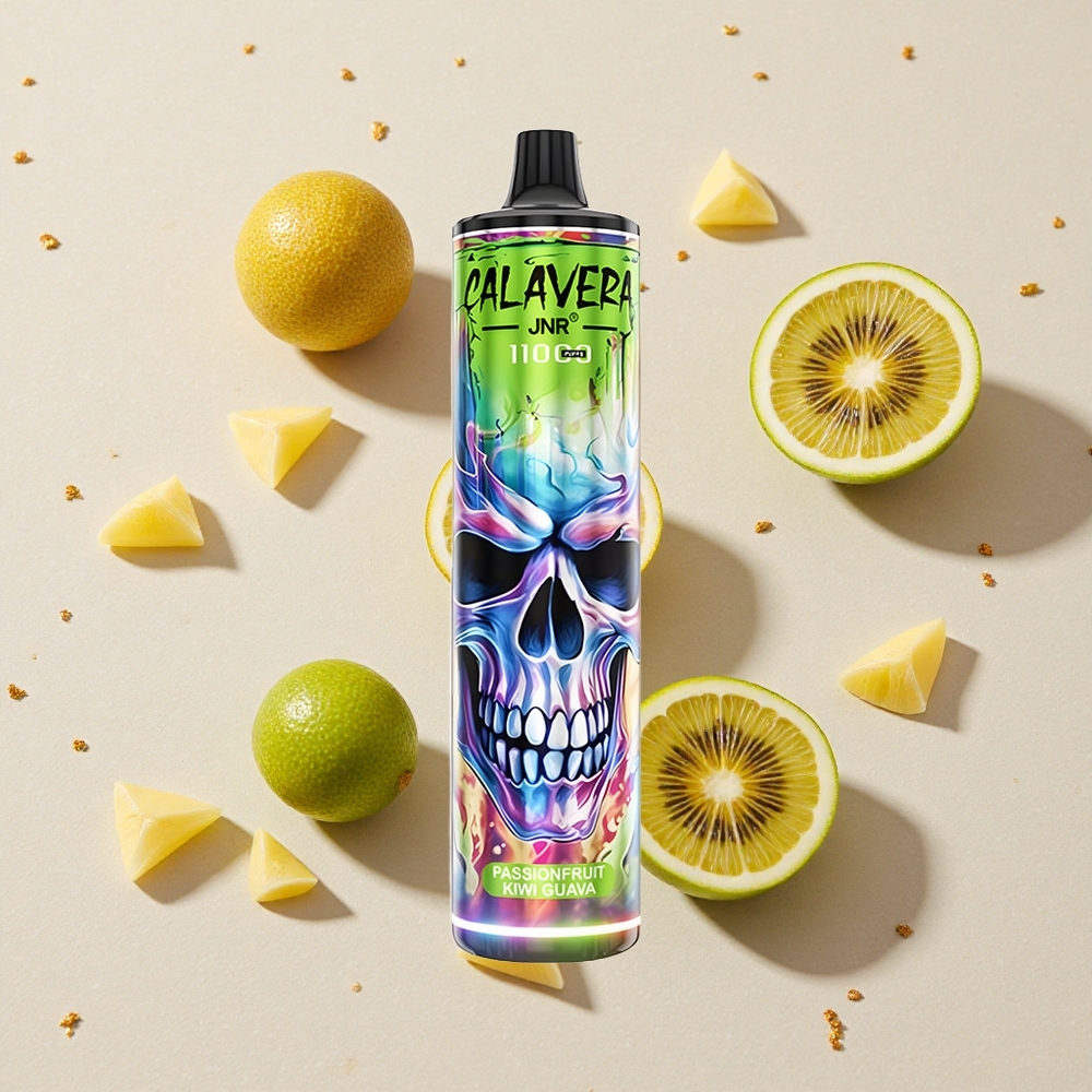 JNR Calavera 11000 Puffs Jednorázová Vape Maracuja Kiwi Guava Typ-C nabíjecí port 850 mAh Baterie