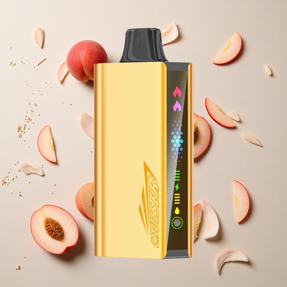 JNR Cruiser 12000 Puffs Broskvový Led Vestavěná 3500 mAh Baterie a 25ml E-liquid