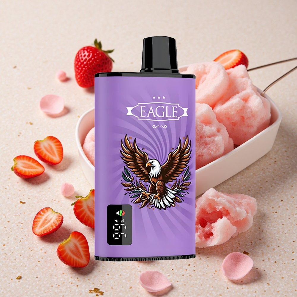 JNR EAGLE Smart 23000 Pústek Jednorázová Vape Jahodový Led 1.0ohm Síťová Cívka 750mAh Baterie