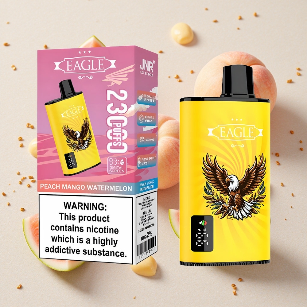 JNR EAGLE Smart 23000 Puffs Broskev Mango Meloun 25ml Objem E-liquidu 1.0ohm Mesh Cívka