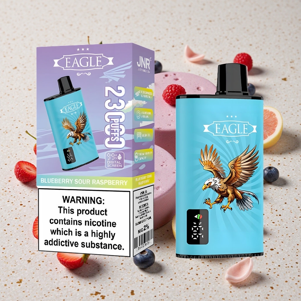 JNR EAGLE Smart 23000 Puffs Jednorázová Vape Borůvka Kyselá Malina Digitální Displej 25ml Kapacita E-liquidu