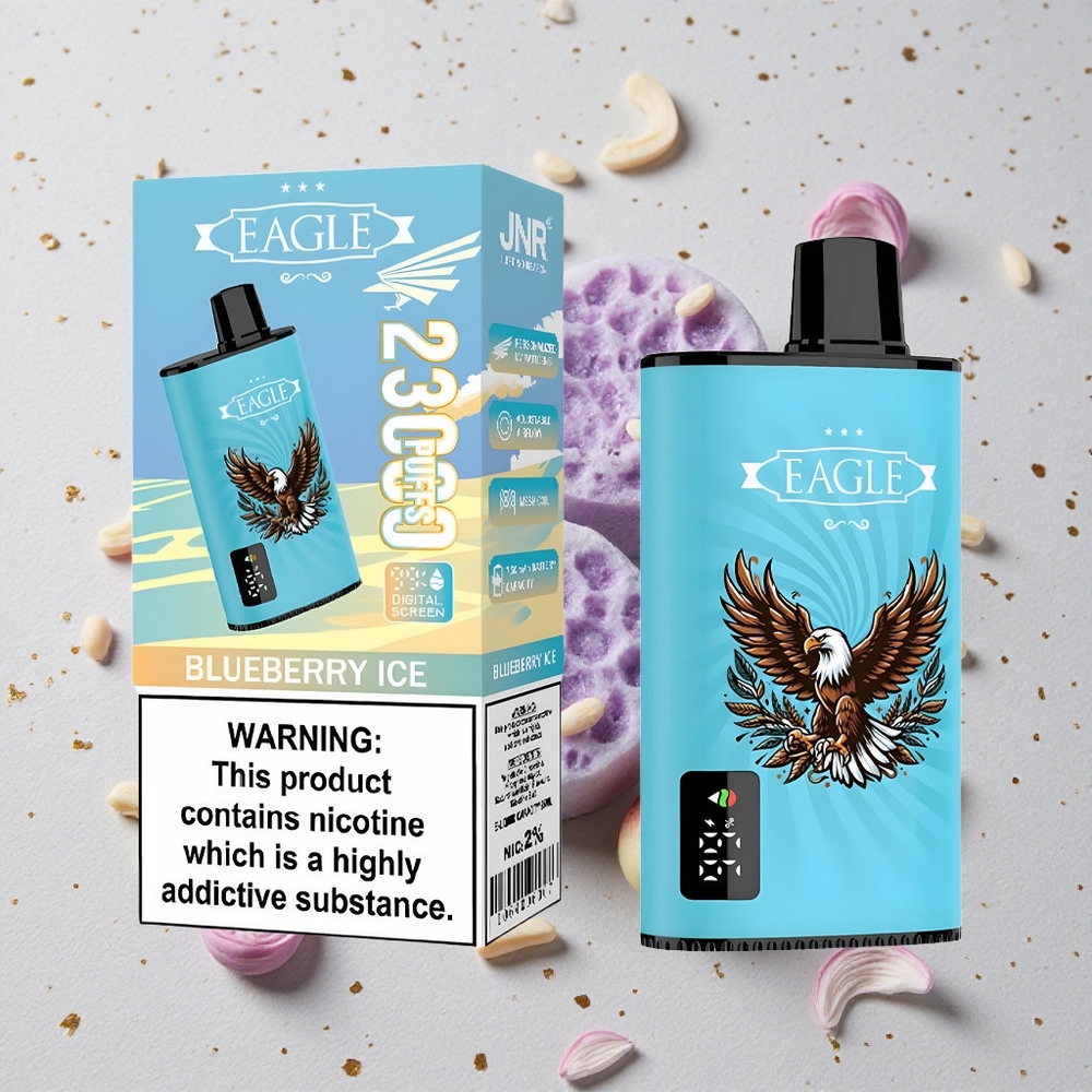 JNR EAGLE Smart 23000 Puffs Jednorázová Vape Borůvkový Led 25ml Kapacita E-liquidu 750mAh Kapacita Baterie