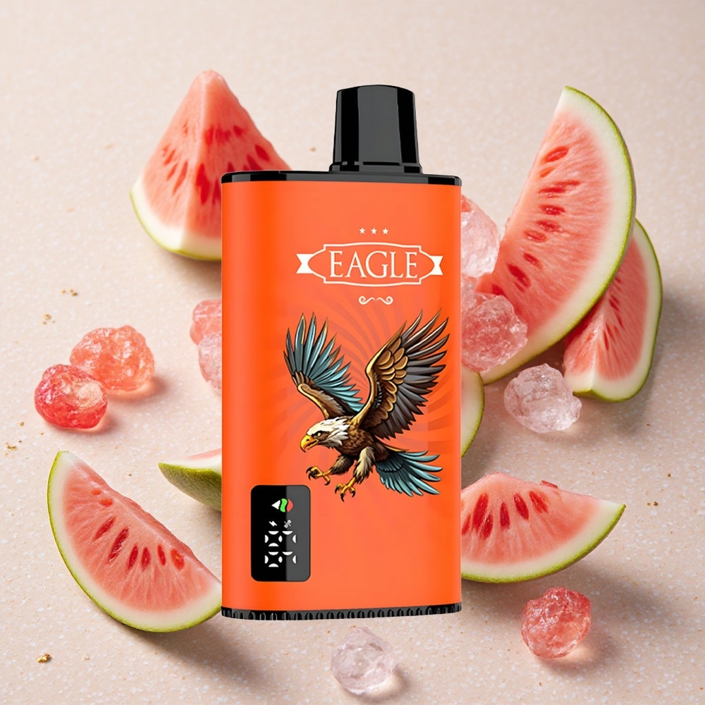JNR EAGLE Smart 23000 Puffs Melounový Led Jednorázová Vape s Digitálním Displejem a Nastavitelným Průtokem Vzduchu