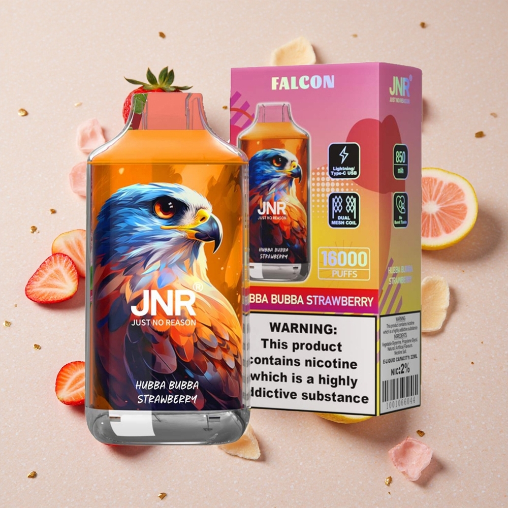 JNR Falcon 16000 Puffs Jahodová Hubba Bubba 850 mAh 22ml