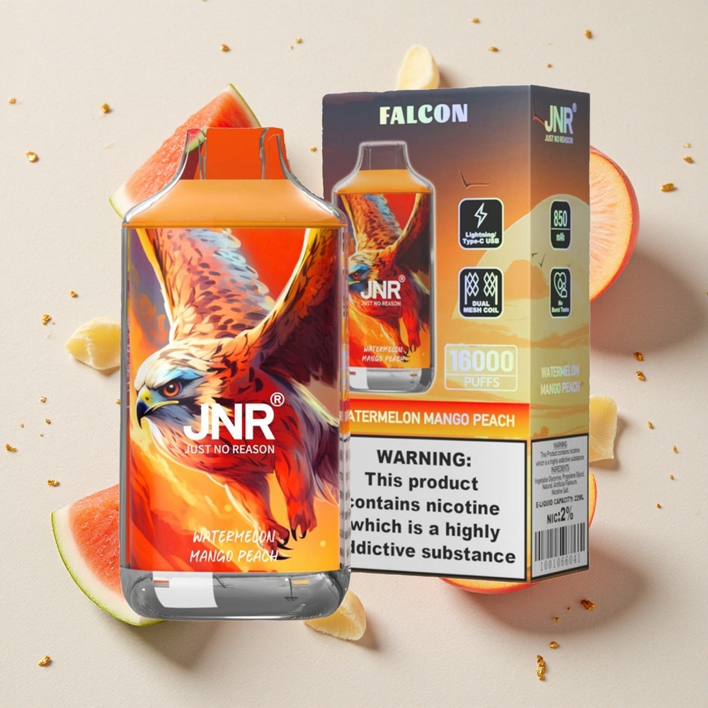 JNR Falcon 16000 Puffs Vodní Meloun Mango Broskve 850 mAh 22ml
